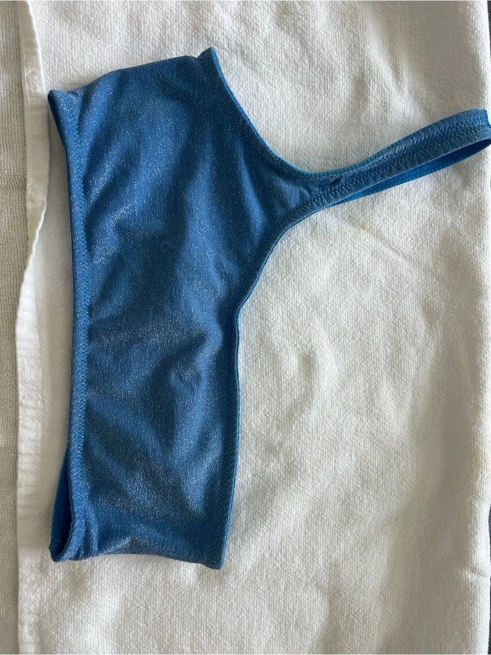 triangl swimwear One-Shoulder Shimmery Blue Bikini Set